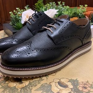 Thomas & Vine Conrad Black Genuine Leather oxfords